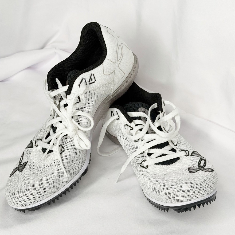 Under Armour Kick Distance 4 Track Shoes Spikes M 8.5 W 10 White 3025460-100